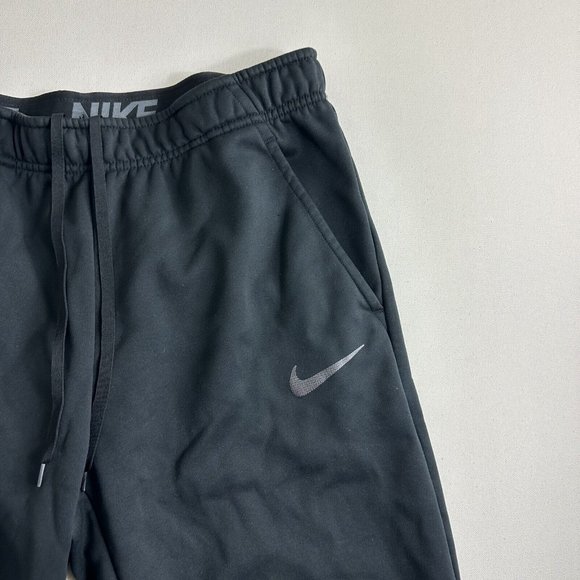 Nike Joggers Sweatpants Black Elastic Pockets Fleece Athletic Active Gym Train M - Picture 4 of 6